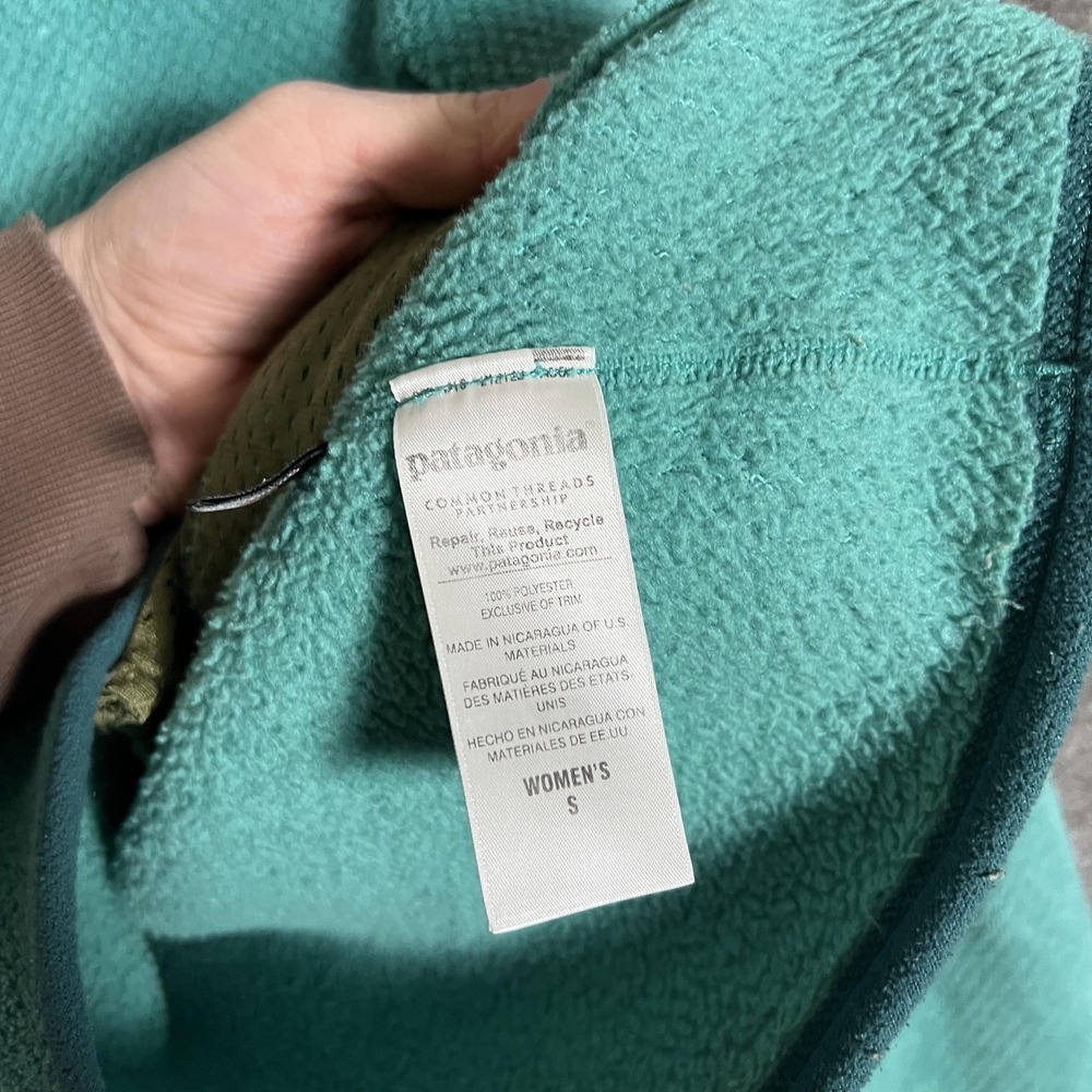 Patagonia Re-Tool Snap-T Jacket Womens Small Green Fleece‎ Pullover STY25442 - Picture 6 of 9